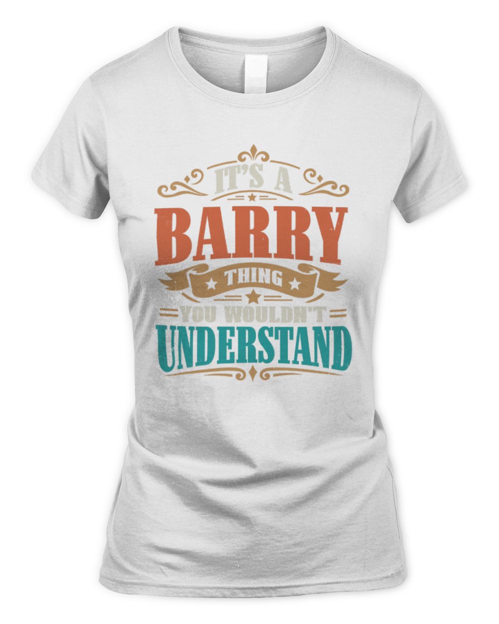 It’s a Name Thing Personalized Retro T-Shirt BARRY M1-47 / Women's Standard T-Shirt / white