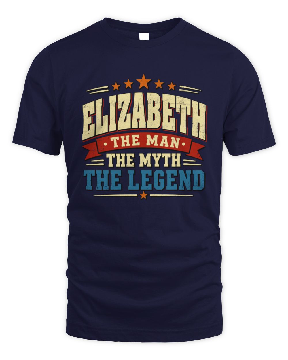 The Man The Myth The Legend Ribbon Vintage T-Shirt ELIZABETH M1-56 / Unisex Standard T-Shirt / navy