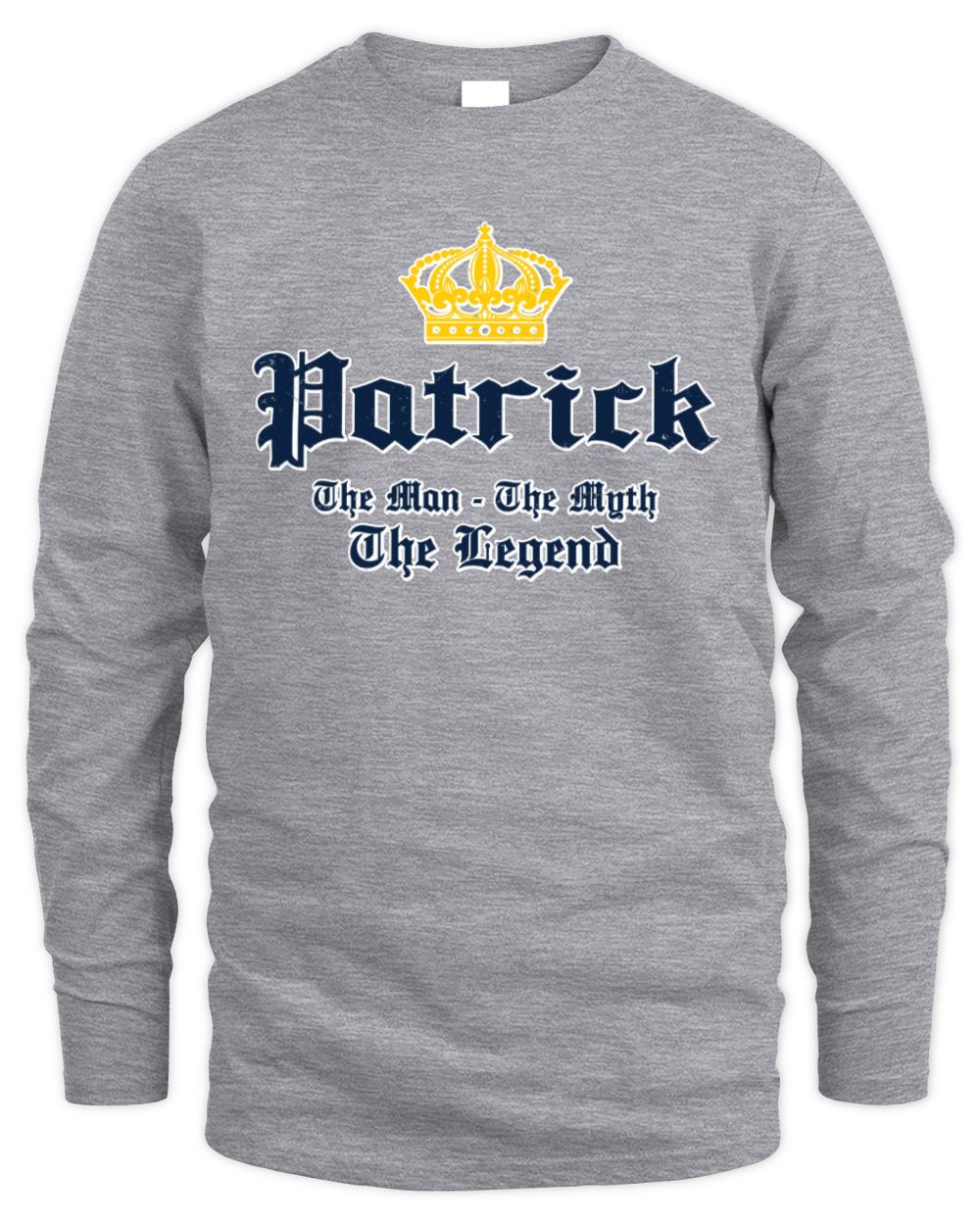 The Man The Myth The Legend Corona Beer T-Shirt PATRICK M1-S83 / Men's Long Sleeved T-Shirt / sport grey
