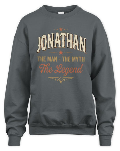 I'm Name I'm Not Rude I Just Have The Balls Funny T-Shirt JONATHAN M1-77 / Unisex Sweatshirt / charcoal