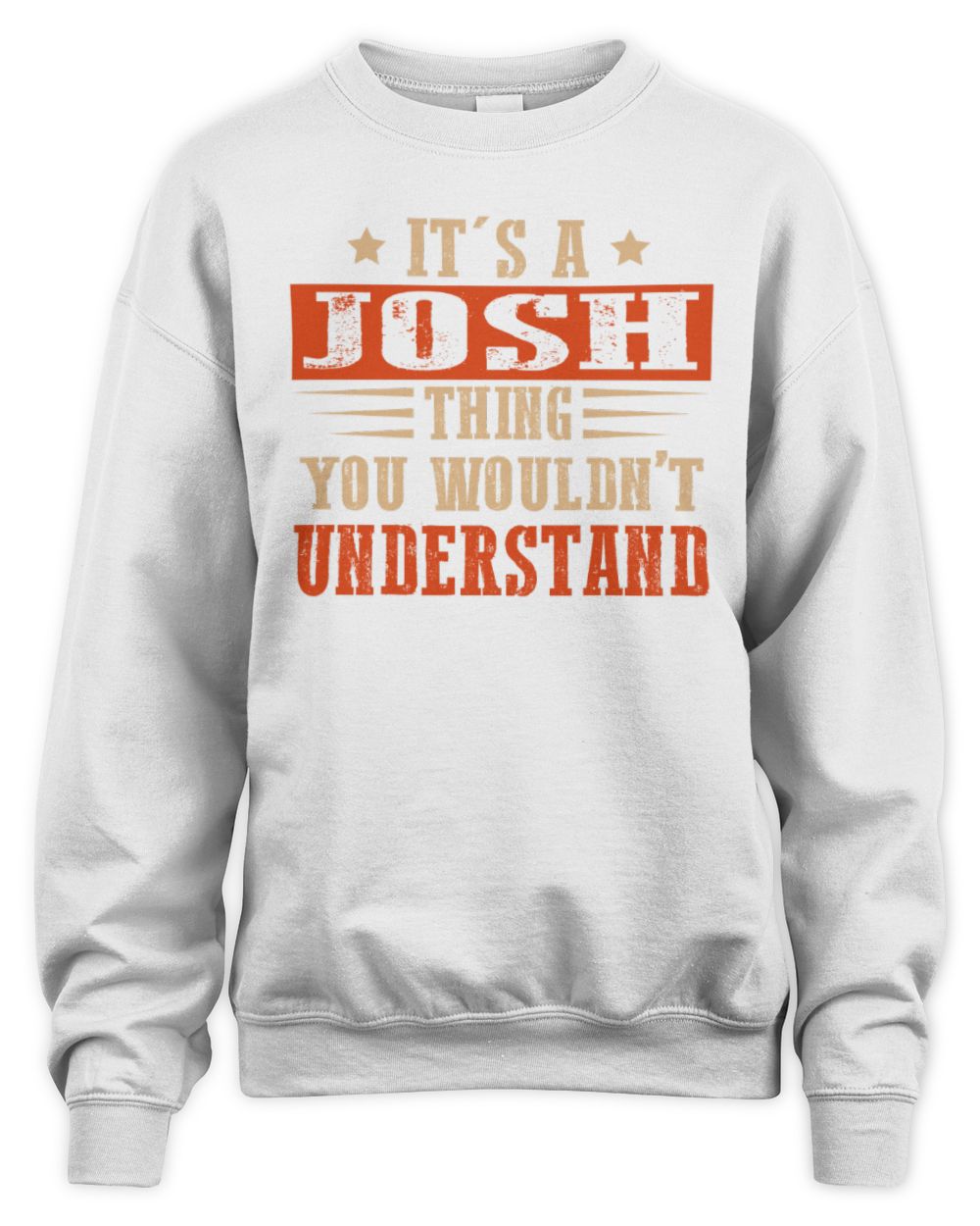 It's a Name Thing Personalized Funny Shirt JOSH M1-51 / Unisex Sweatshirt / white