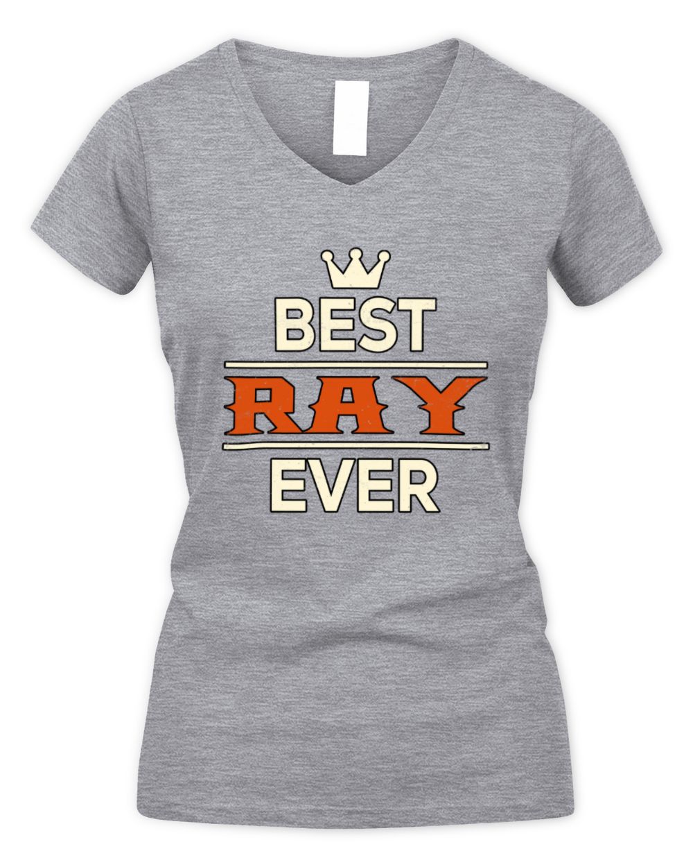 Best Your Name With Crown Shirt RAY M1-59 / Women's V-Neck T-Shirt / sport grey