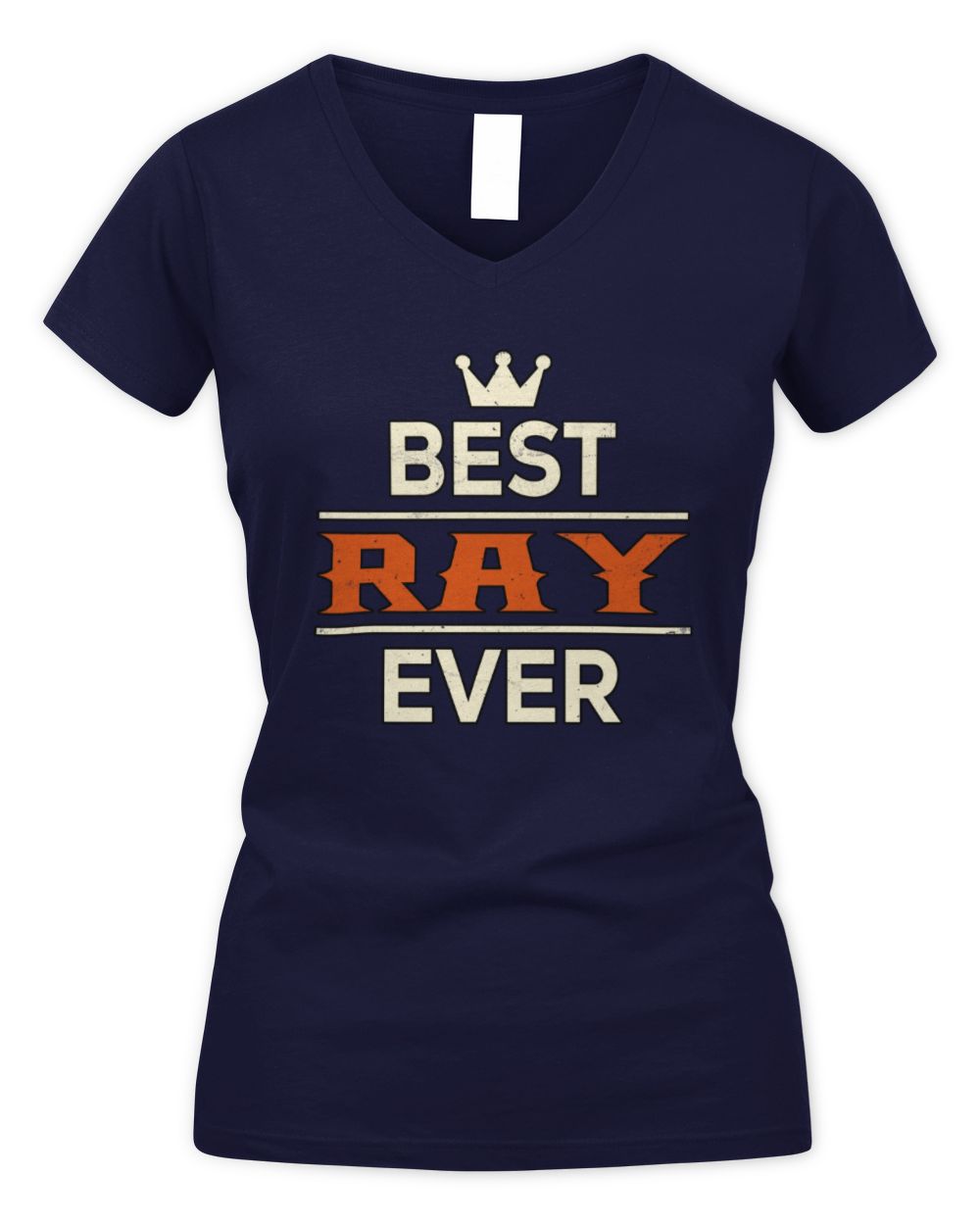 Best Your Name With Crown Shirt RAY M1-59 / Women's V-Neck T-Shirt / navy