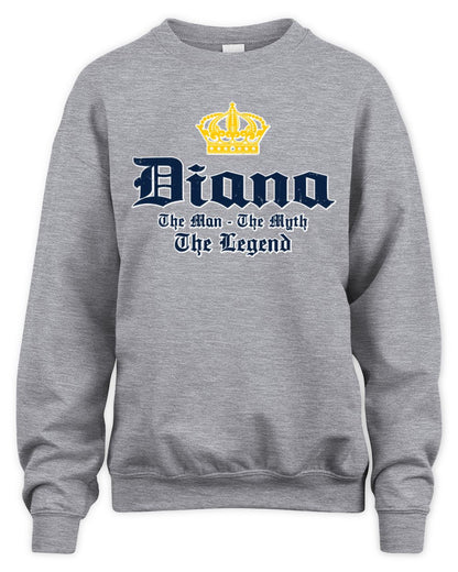 The Man The Myth The Legend Corona Beer T-Shirt DIANA M1-S83 / Unisex Sweatshirt / sport grey