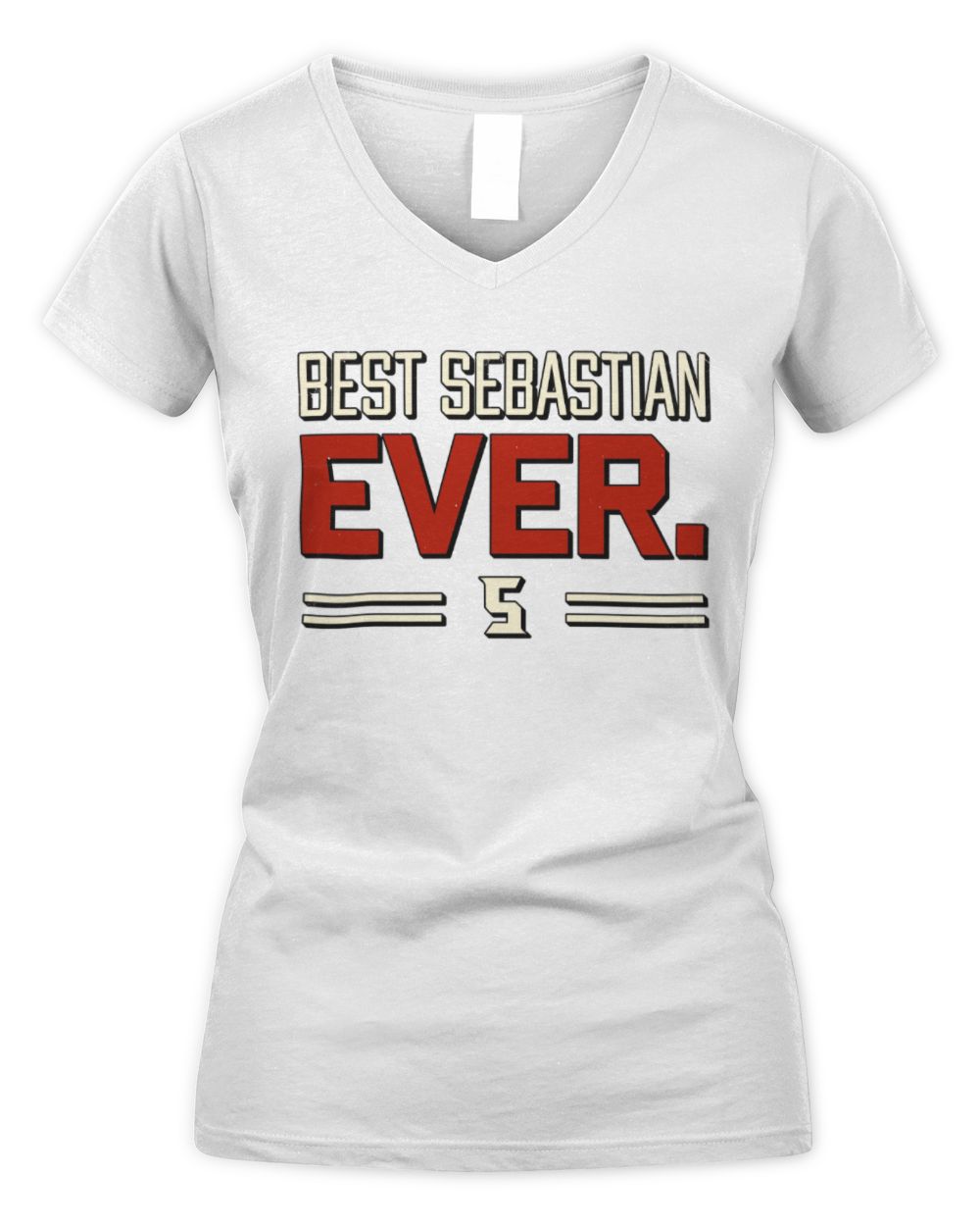 Best Your Name Ever Cool Shirt SEBASTIAN M1-58 / Women's V-Neck T-Shirt / white