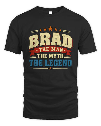 The Man The Myth The Legend Ribbon Vintage T-Shirt BRAD M1-56 / Unisex Standard T-Shirt / black