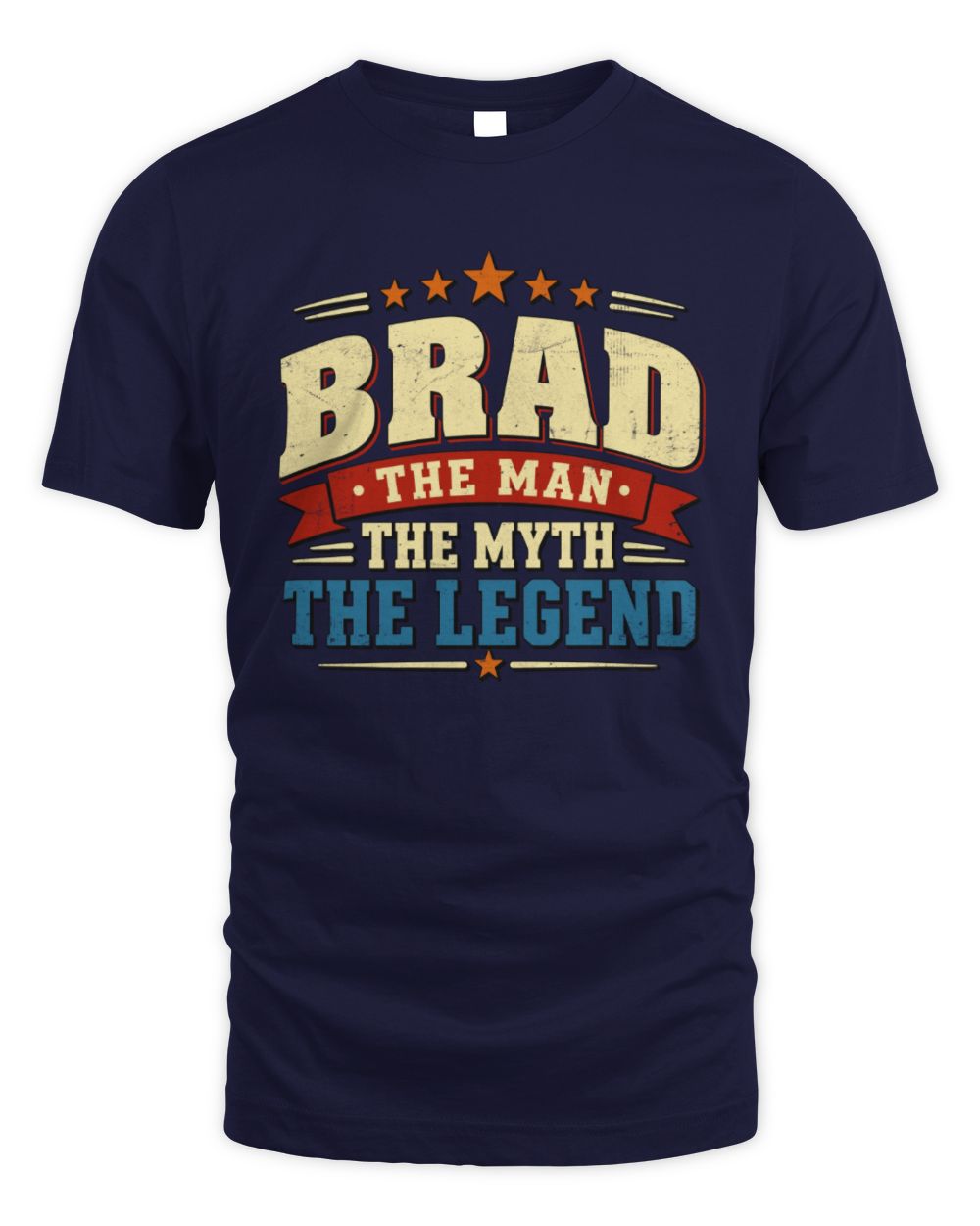 The Man The Myth The Legend Ribbon Vintage T-Shirt BRAD M1-56 / Unisex Standard T-Shirt / navy