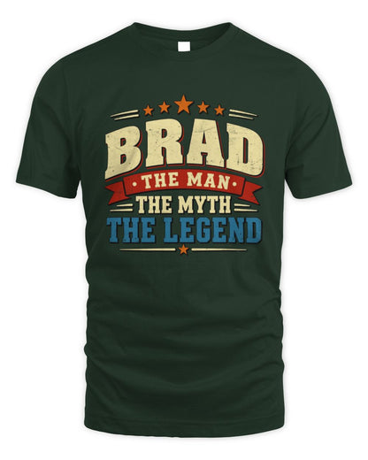 The Man The Myth The Legend Ribbon Vintage T-Shirt BRAD M1-56 / Unisex Standard T-Shirt / forest green