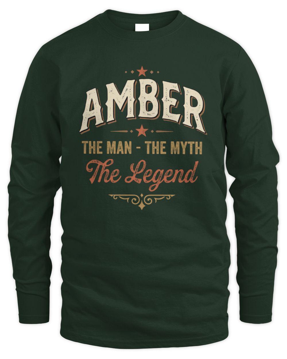 I'm Name I'm Not Rude I Just Have The Balls Funny T-Shirt AMBER M1-77 / Men's Long Sleeved T-Shirt / forest green