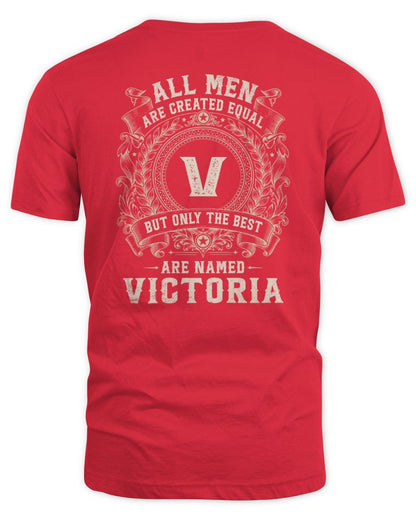 All Men Are Created Equal Cool Logo Shirt VICTORIA M1-60 / Unisex Standard T-Shirt / red
