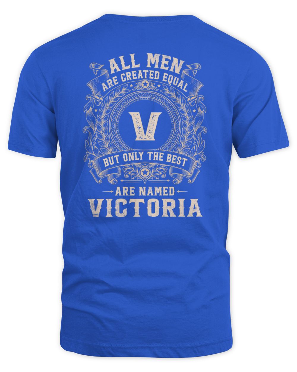 All Men Are Created Equal Cool Logo Shirt VICTORIA M1-60 / Unisex Standard T-Shirt / royal