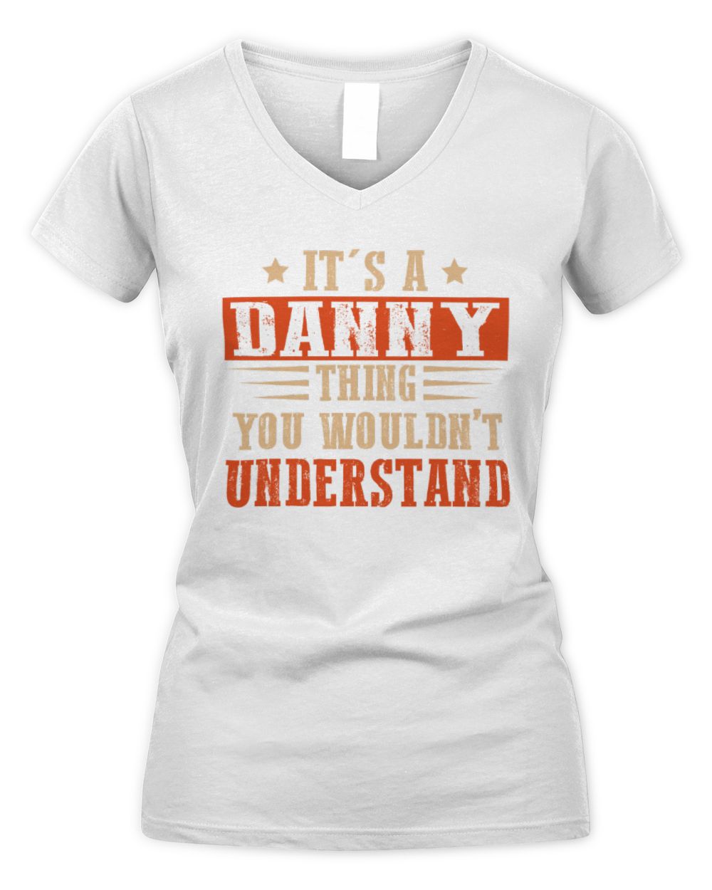 It's a Name Thing Personalized Funny Shirt DANNY M1-51 / Women's V-Neck T-Shirt / white