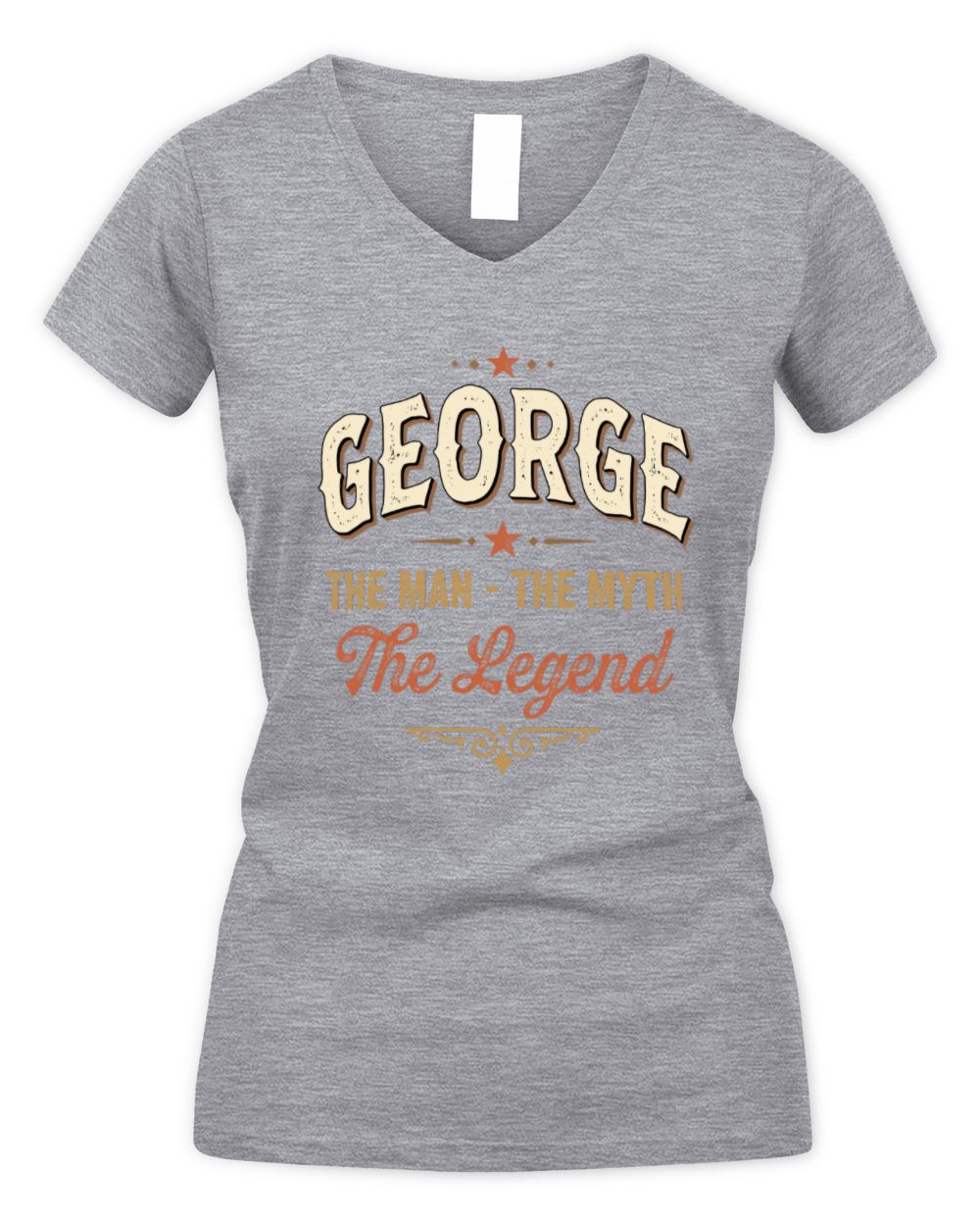 I'm Name I'm Not Rude I Just Have The Balls Funny T-Shirt GEORGE M1-77 / Women's V-Neck T-Shirt / sport grey