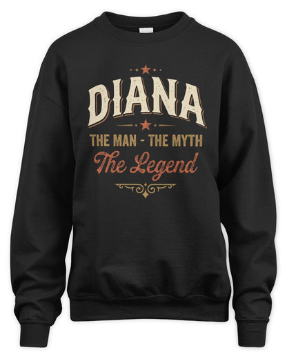 I'm Name I'm Not Rude I Just Have The Balls Funny T-Shirt DIANA M1-77 / Unisex Sweatshirt / black