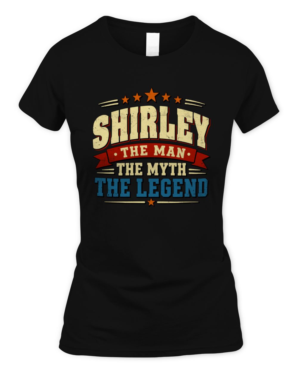 The Man The Myth The Legend Ribbon Vintage T-Shirt SHIRLEY M1-56 / Women's Standard T-Shirt / black