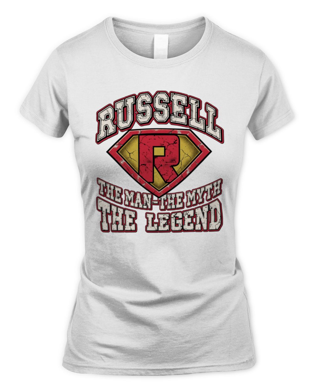 The Man The Myth The Legend Superman Graphic T-Shirt RUSSELL M1-74 / Women's Standard T-Shirt / white