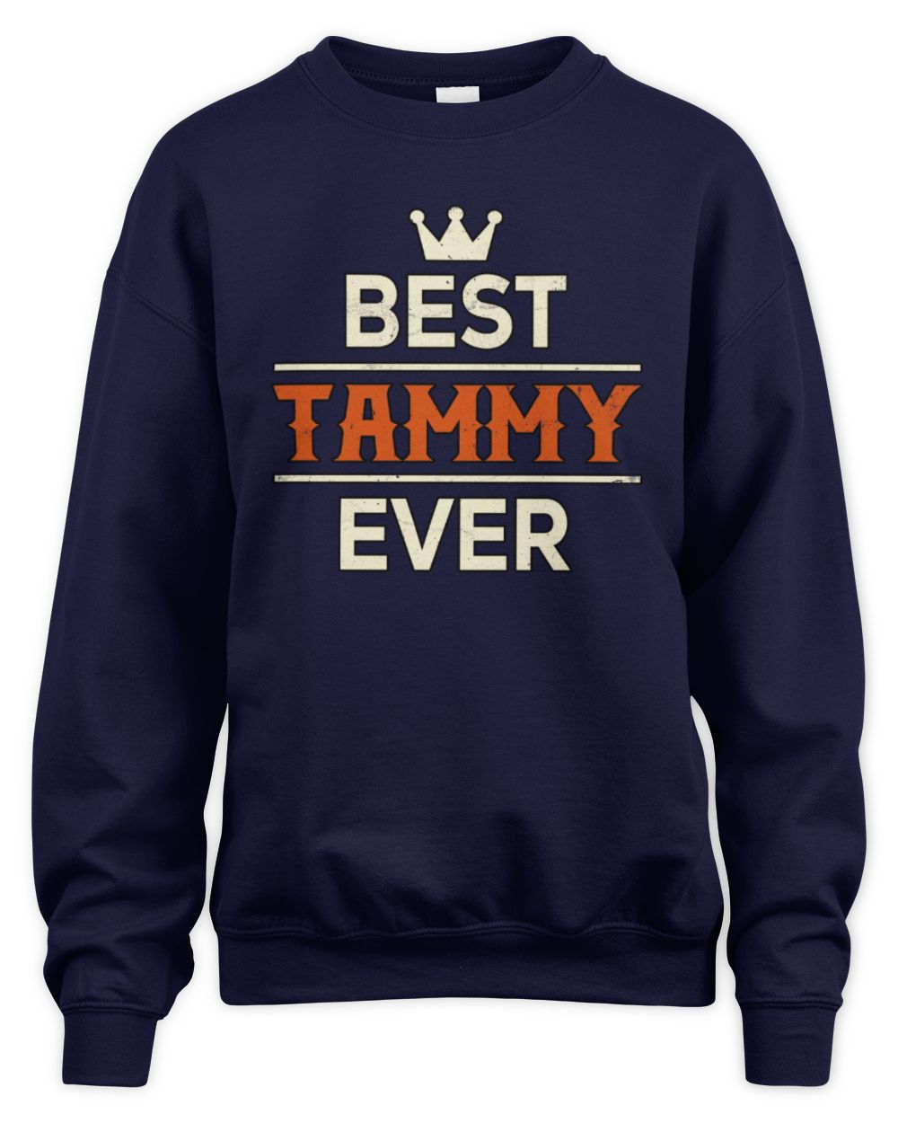 Best Your Name With Crown Shirt TAMMY M1-59 / Unisex Sweatshirt / navy
