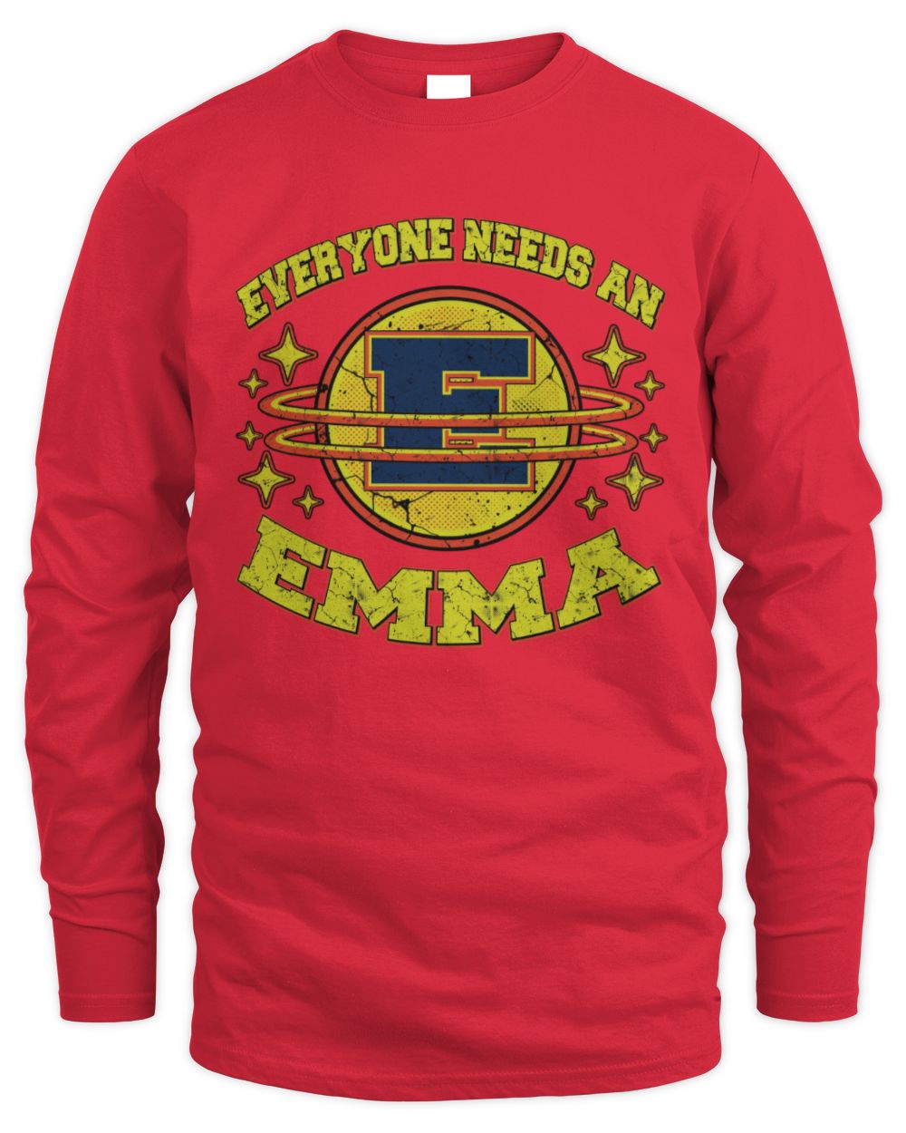 Everyone Needs a Your Name Shirt EMMA M1-76 / Men's Long Sleeved T-Shirt / red