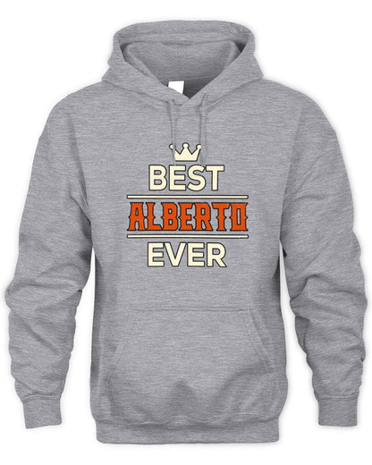 Best Your Name With Crown Shirt ALBERTO M1-59 / Unisex Hoodie / sport grey