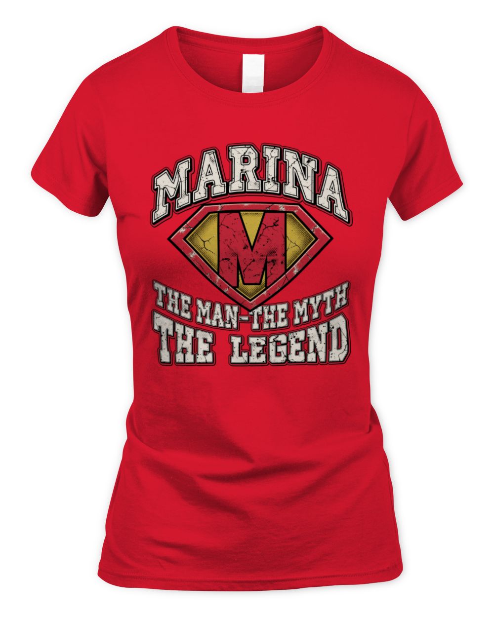 The Man The Myth The Legend Superman Graphic T-Shirt MARINA M1-74 / Women's Standard T-Shirt / red