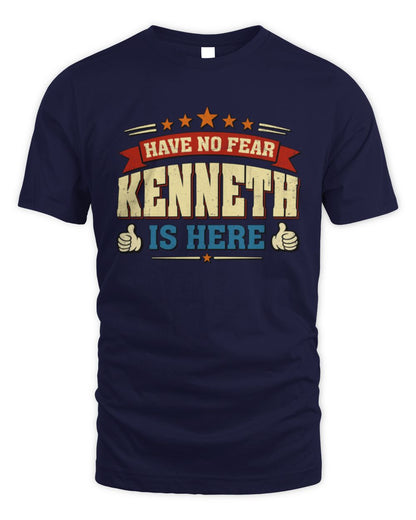 Have No Fear Your Name Is Here Cool Graphic T-Shirt KENNETH M1-71 / Unisex Standard T-Shirt / navy