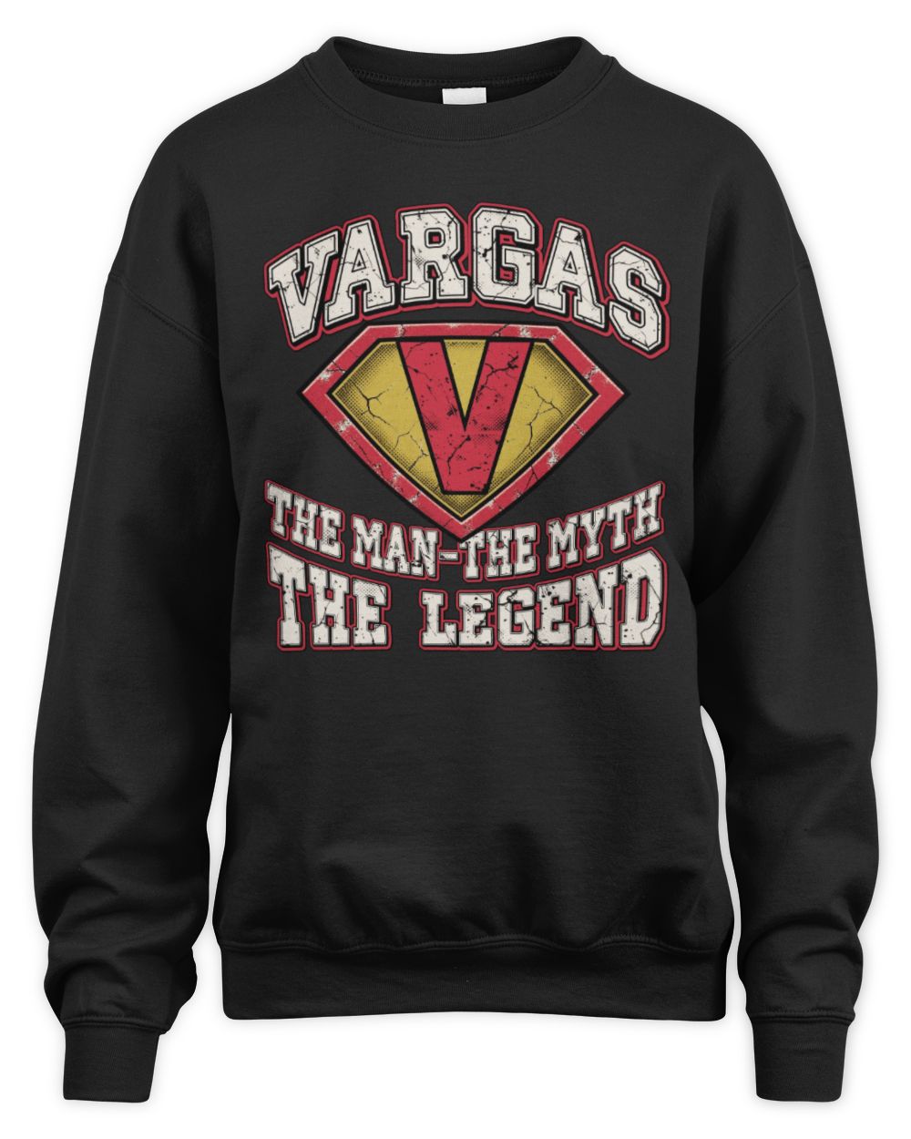 The Man The Myth The Legend Superman Graphic T-Shirt VARGAS M1-74 / Unisex Sweatshirt / black