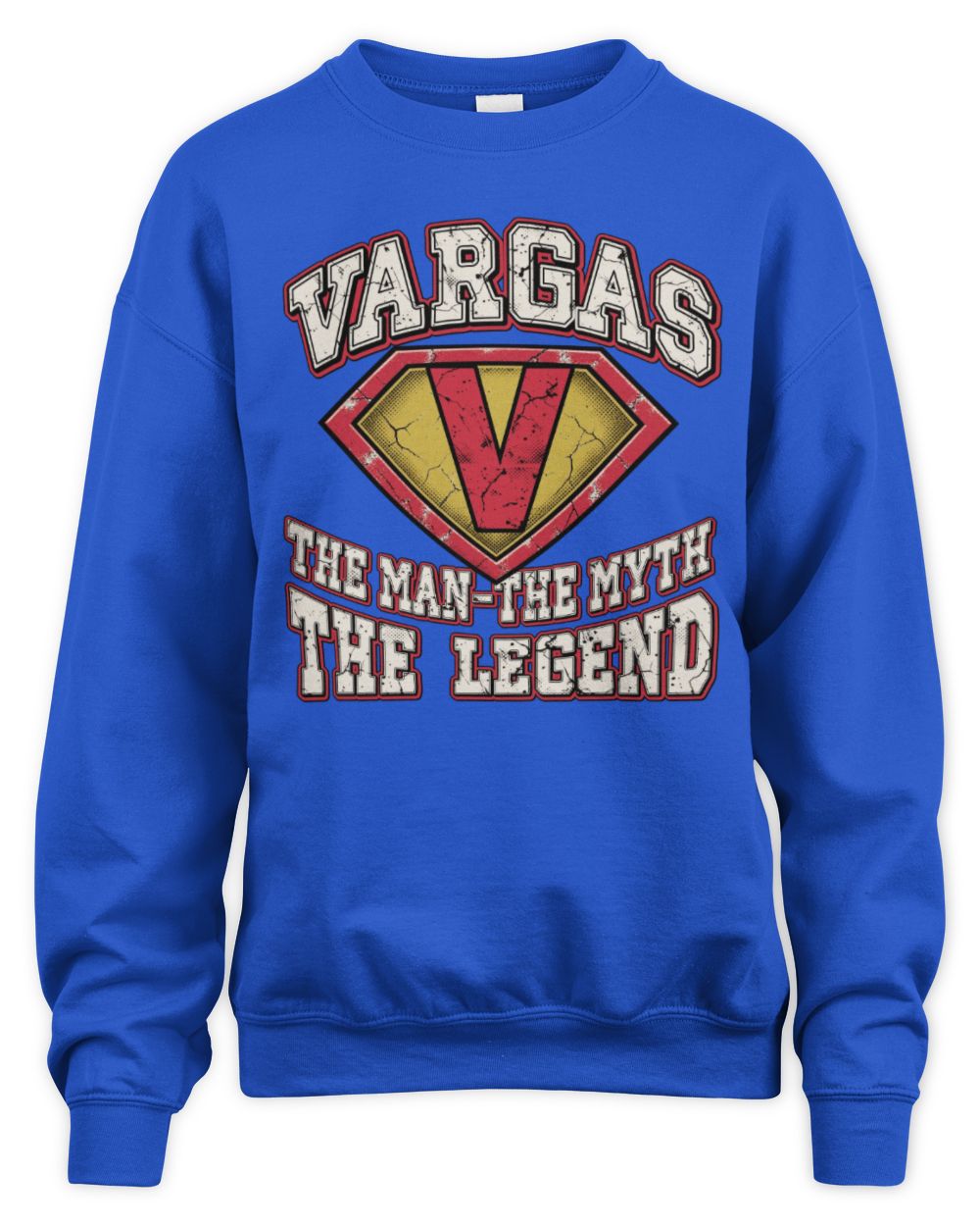 The Man The Myth The Legend Superman Graphic T-Shirt VARGAS M1-74 / Unisex Sweatshirt / royal