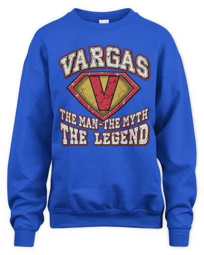 The Man The Myth The Legend Superman Graphic T-Shirt VARGAS M1-74 / Unisex Sweatshirt / royal
