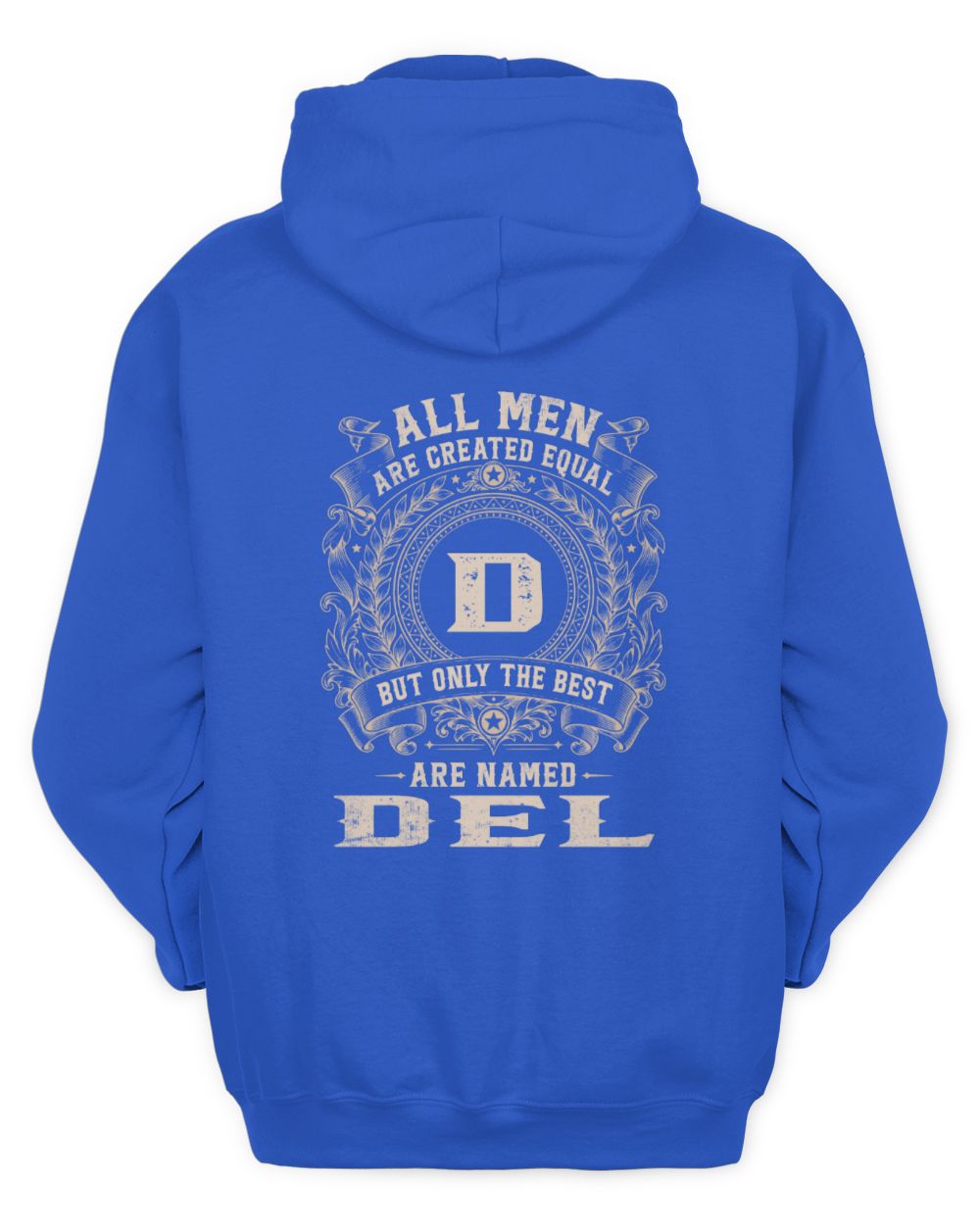 All Men Are Created Equal Cool Logo Shirt DEL M1-60 / Unisex Hoodie / royal