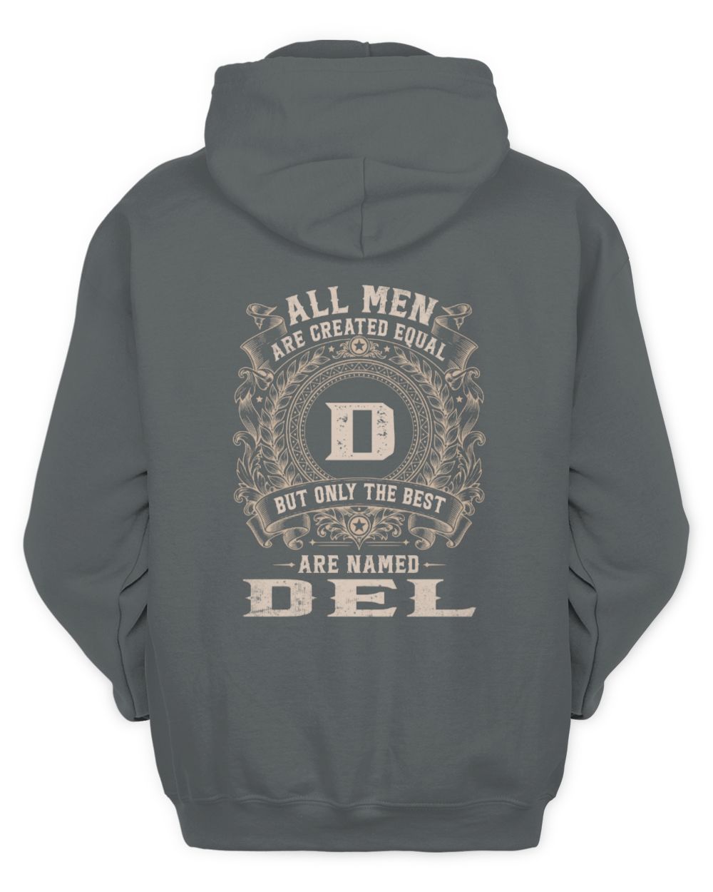 All Men Are Created Equal Cool Logo Shirt DEL M1-60 / Unisex Hoodie / charcoal