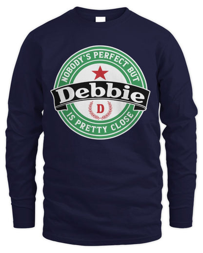 Nobody's Perfect But Your Name Is Pretty Close Heineken Beer T-Shirt DEBBIE M1-S85 / Men's Long Sleeved T-Shirt / navy