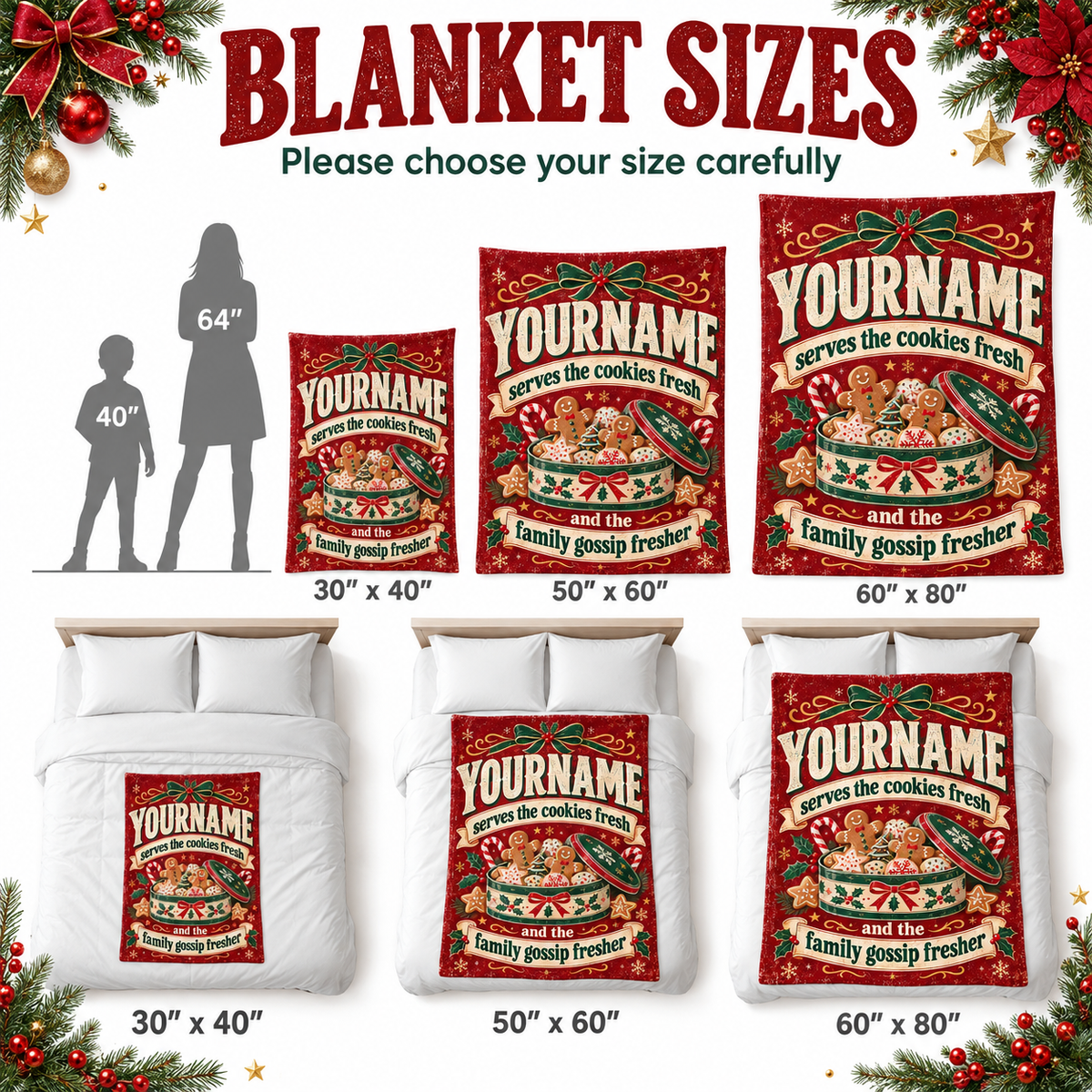 Your Name Servers The Cookies Fresh And The family Gossip Fresher - Personalized Blanket