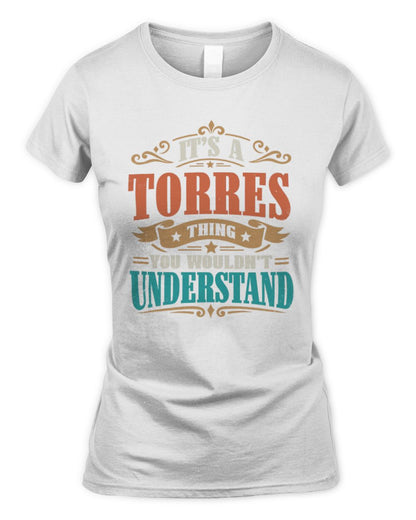 It’s a Name Thing Personalized Retro T-Shirt TORRES M1-47 / Women's Standard T-Shirt / white