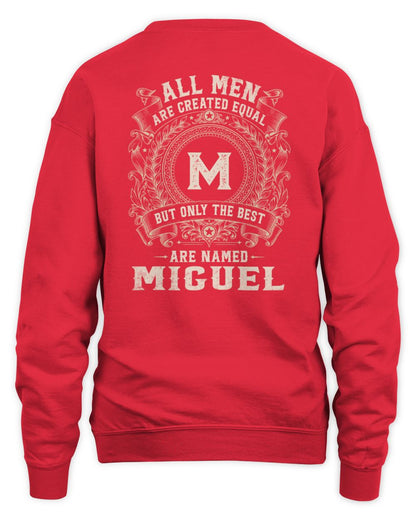 All Men Are Created Equal Cool Logo Shirt MIGUEL M1-60 / Unisex Sweatshirt / red