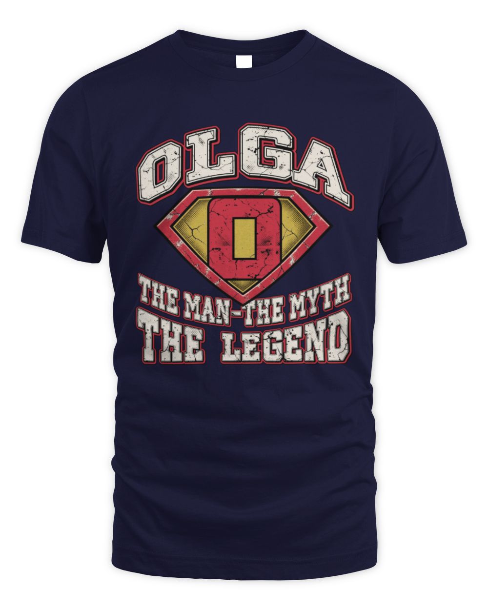 The Man The Myth The Legend Superman Graphic T-Shirt OLGA M1-74 / Unisex Standard T-Shirt / navy