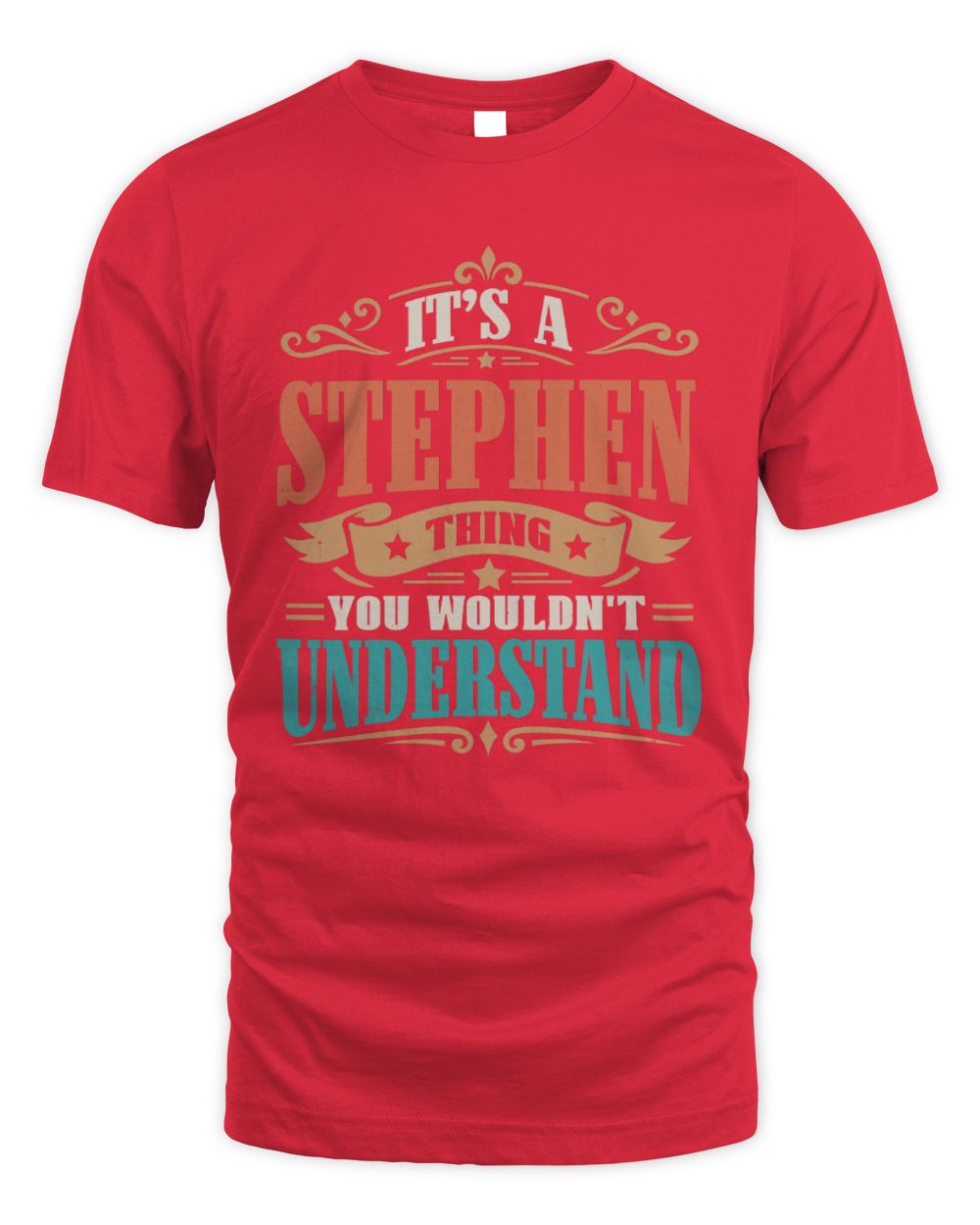 It’s a Name Thing Personalized Retro T-Shirt STEPHEN M1-47 / Unisex Standard T-Shirt / red