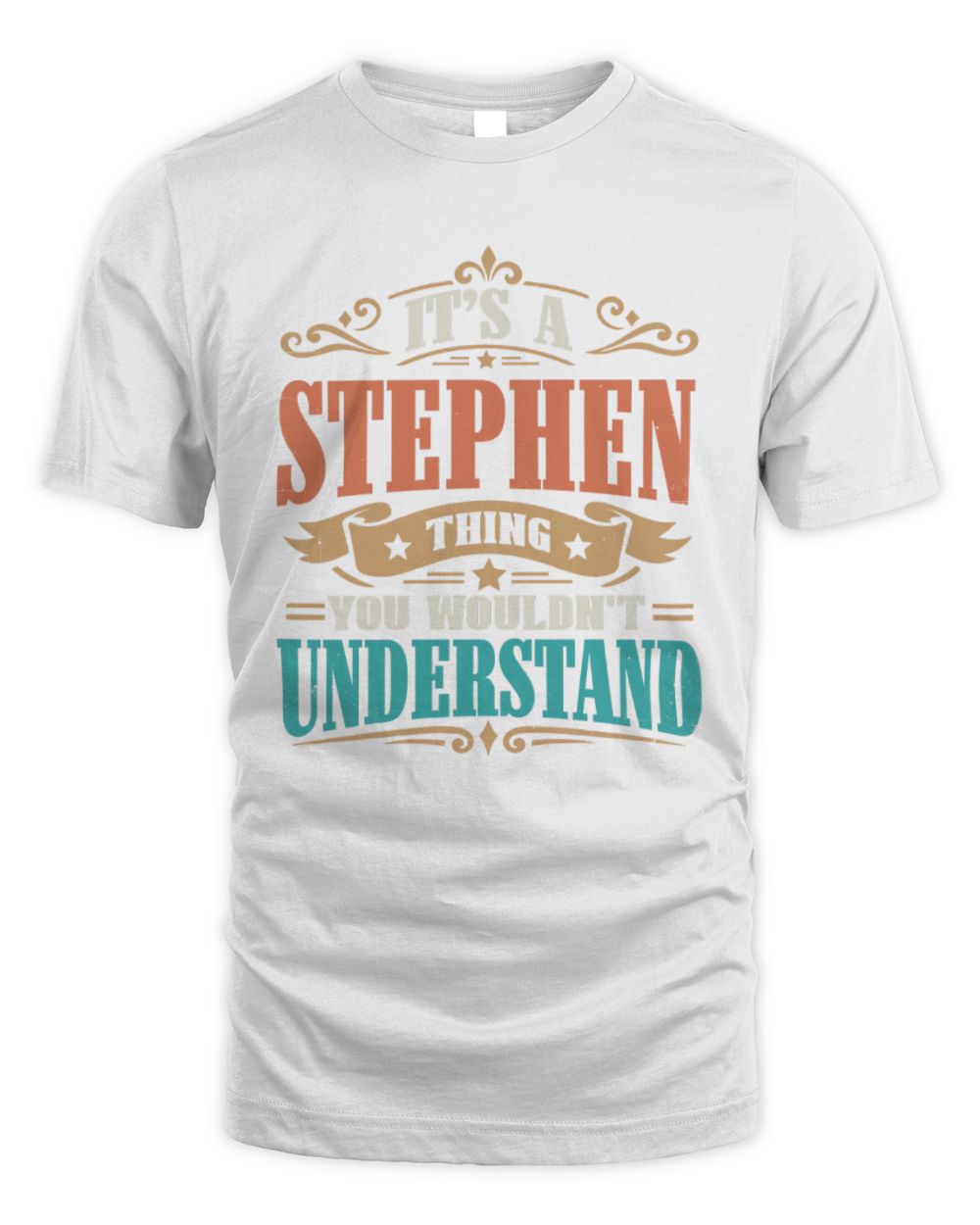 It’s a Name Thing Personalized Retro T-Shirt STEPHEN M1-47 / Unisex Standard T-Shirt / white