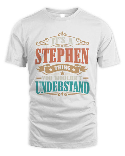 It’s a Name Thing Personalized Retro T-Shirt STEPHEN M1-47 / Unisex Standard T-Shirt / white