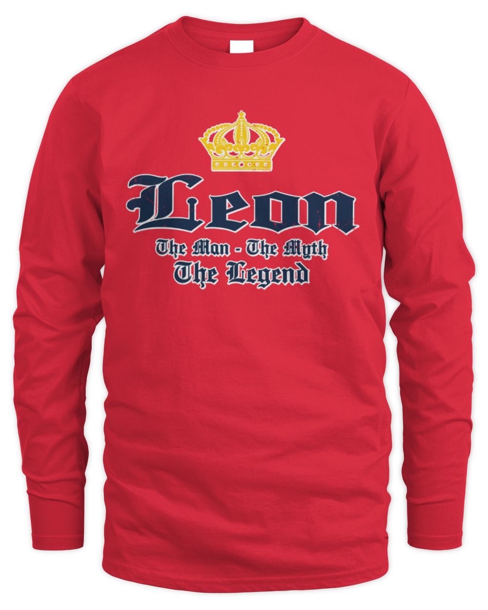 The Man The Myth The Legend Corona Beer T-Shirt LEON M1-S83 / Men's Long Sleeved T-Shirt / red