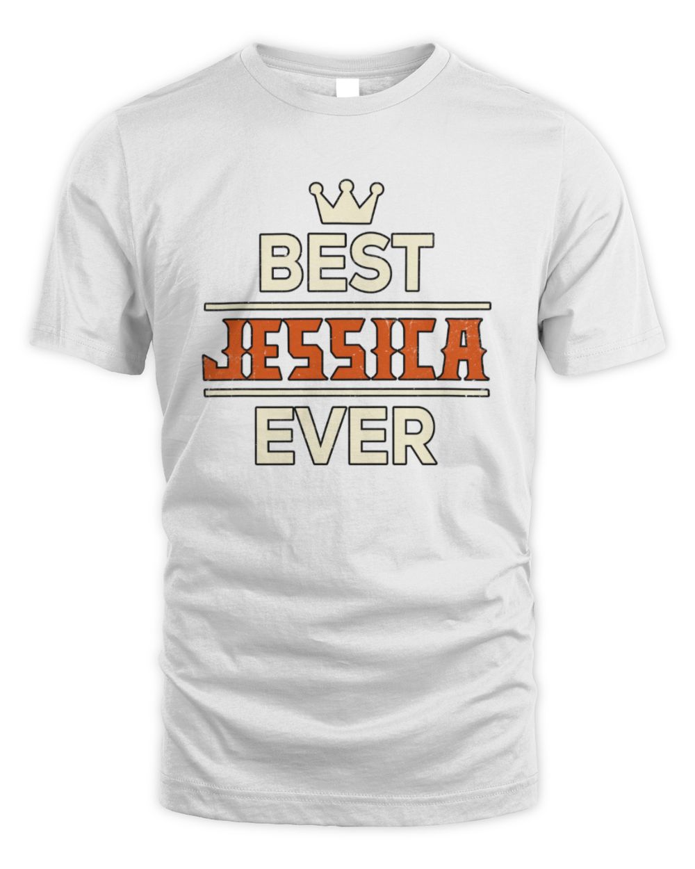 Best Your Name With Crown Shirt JESSICA M1-59 / Unisex Standard T-Shirt / white