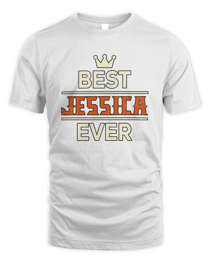 Best Your Name With Crown Shirt JESSICA M1-59 / Unisex Standard T-Shirt / white