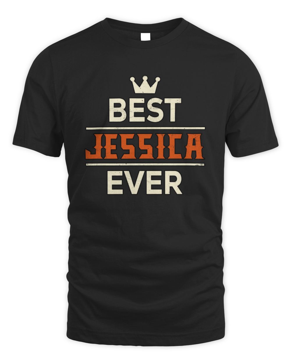 Best Your Name With Crown Shirt JESSICA M1-59 / Unisex Standard T-Shirt / black