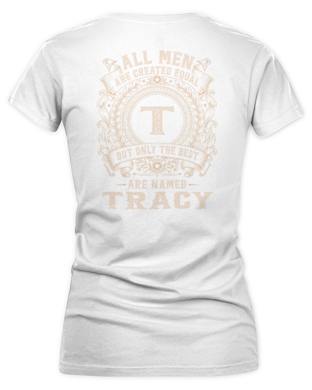 All Men Are Created Equal Cool Logo Shirt TRACY M1-60 / Women's V-Neck T-Shirt / white