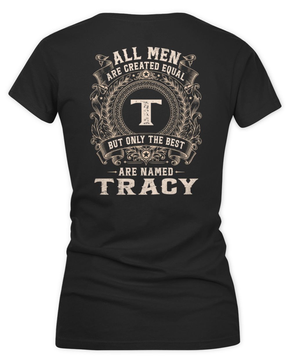 All Men Are Created Equal Cool Logo Shirt TRACY M1-60 / Women's V-Neck T-Shirt / black