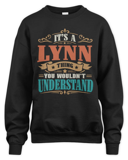 It’s a Name Thing Personalized Retro T-Shirt LYNN M1-47 / Unisex Sweatshirt / black