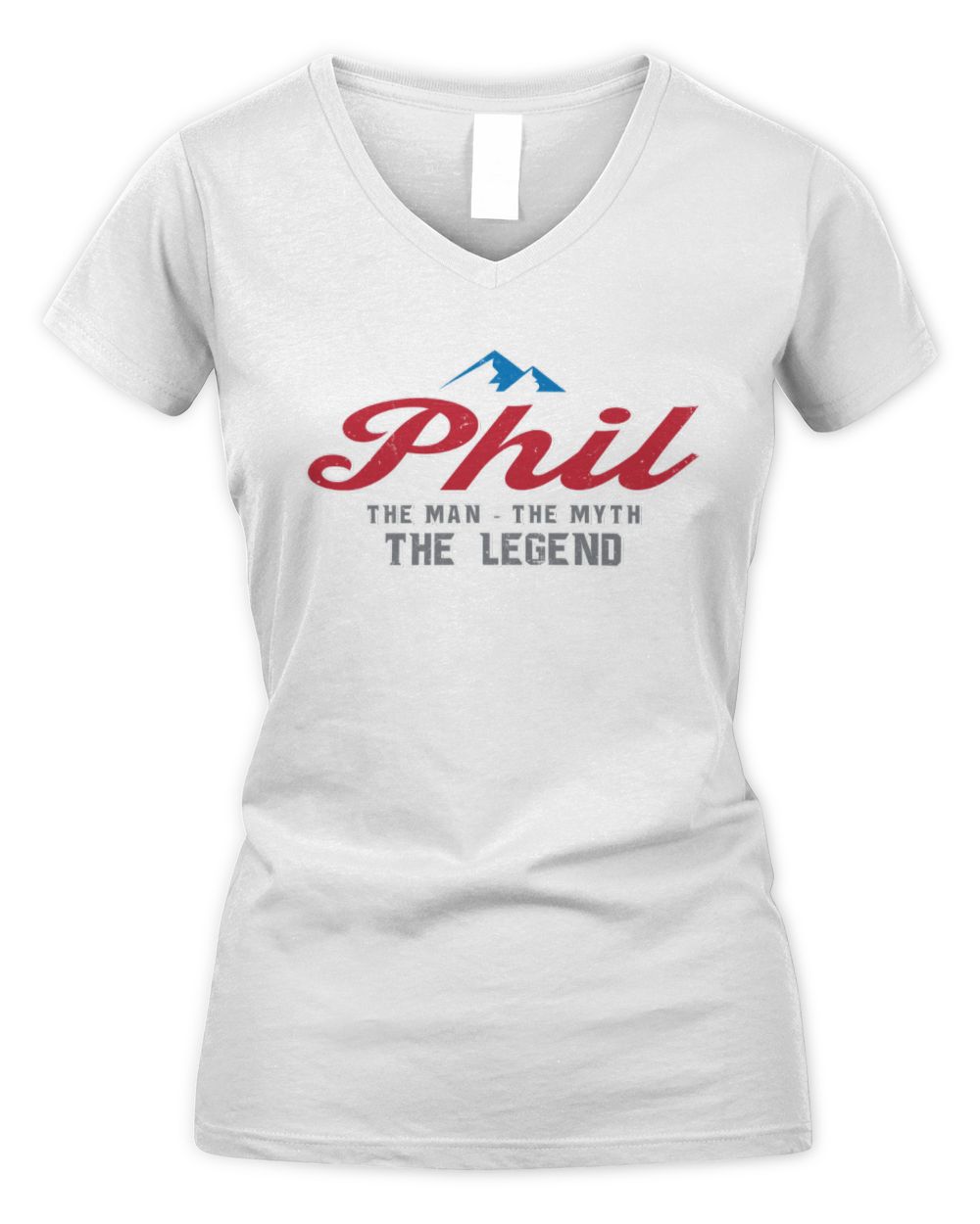 The Man The Myth The Legend Coors Light Beer T-Shirt PHIL M1-S84 / Women's V-Neck T-Shirt / white