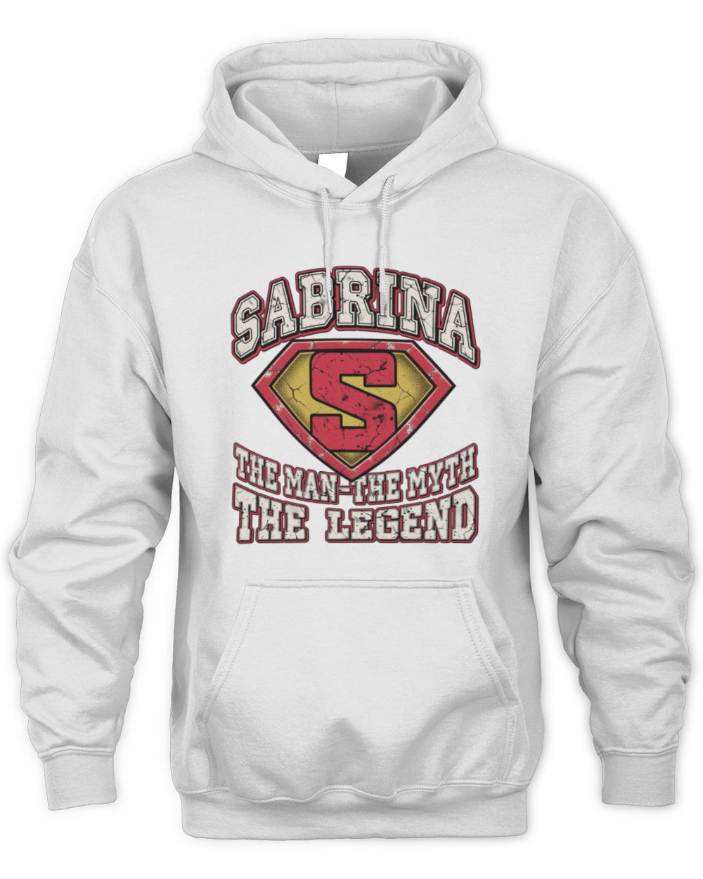 The Man The Myth The Legend Superman Graphic T-Shirt SABRINA M1-74 / Unisex Hoodie / white