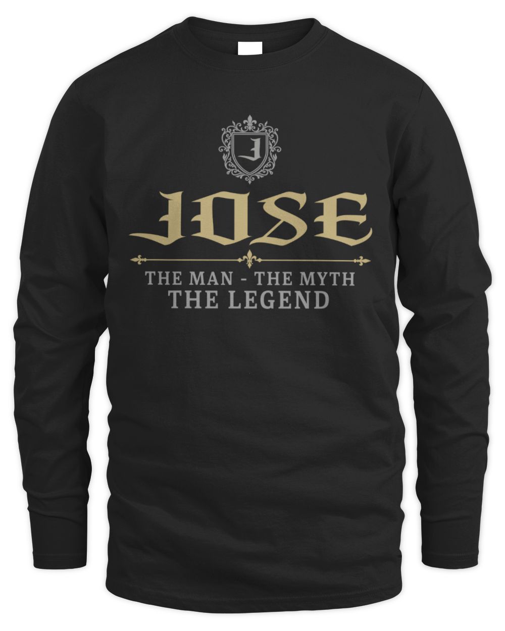 The Man The Myth The Legend Western Shirt JOSE M1-78 / Men's Long Sleeved T-Shirt / black