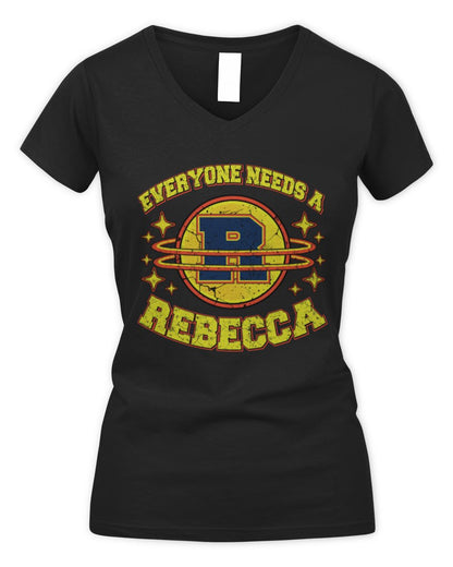 Everyone Needs a Your Name Shirt REBECCA M1-76 / Women's V-Neck T-Shirt / black