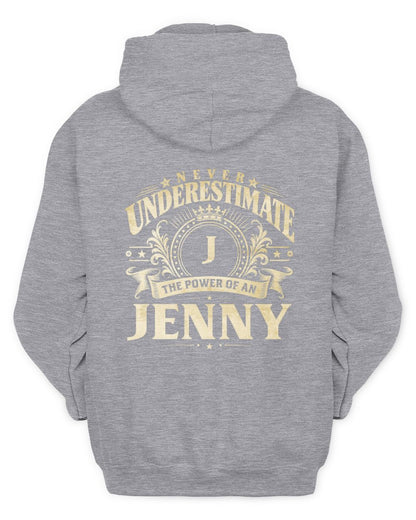 Never Underestimate Your Name Luxury Logo Shirt JENNY M1-63 / Unisex Hoodie / sport grey